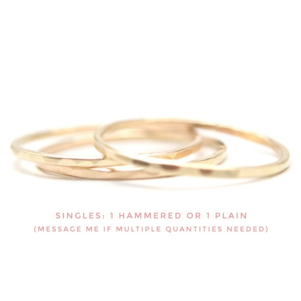 18k Ultra Thin Petite Stackers Stacking Bands Ring